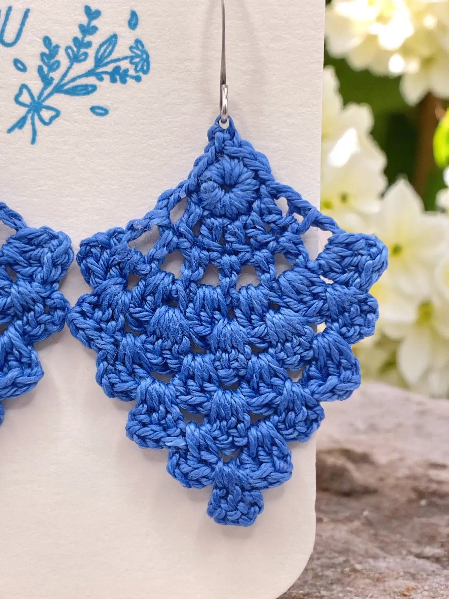Chandelier earring in cornflower blue (small) Tangles & Twine