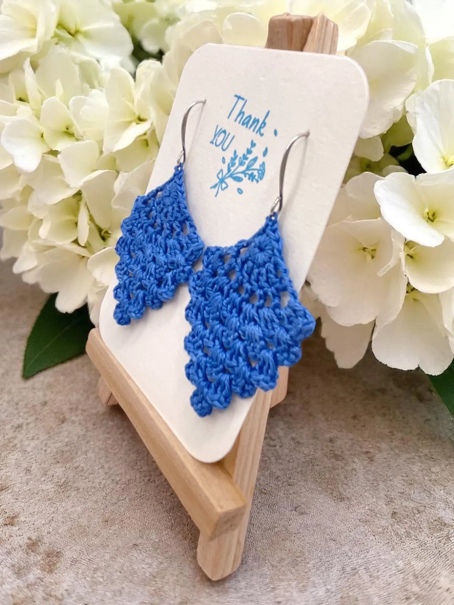 Chandelier earring in cornflower blue (small) Tangles & Twine