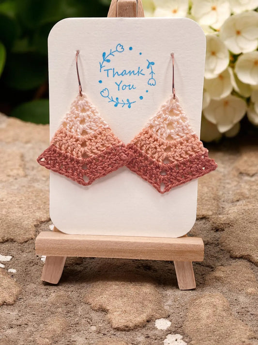Simple triangle in shades of blush Tangles & Twine