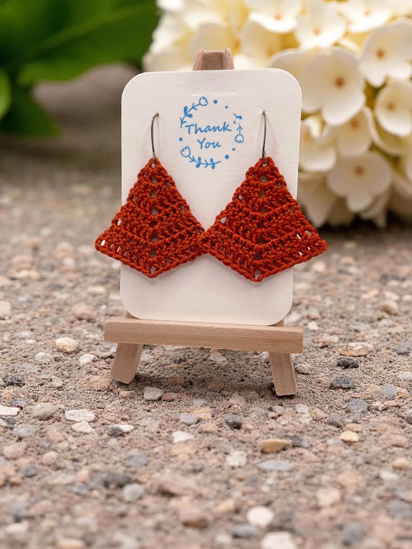 Simple triangle in burnt orange Tangles & Twine