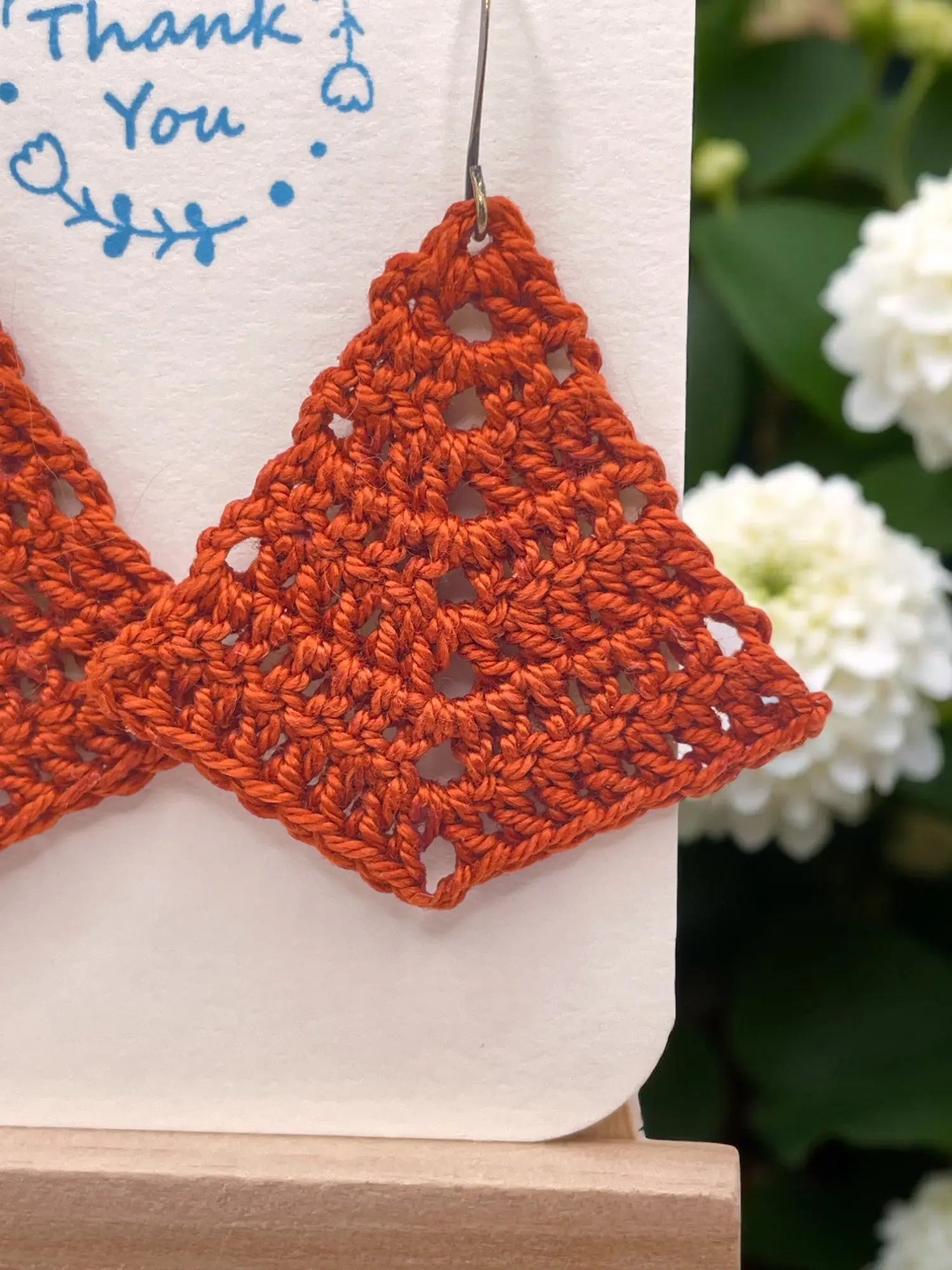 Simple triangle in burnt orange Tangles & Twine