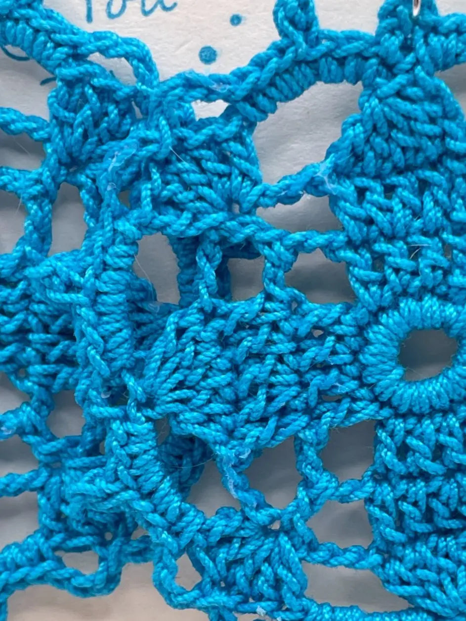 Circular earring in sky blue Tangles & Twine