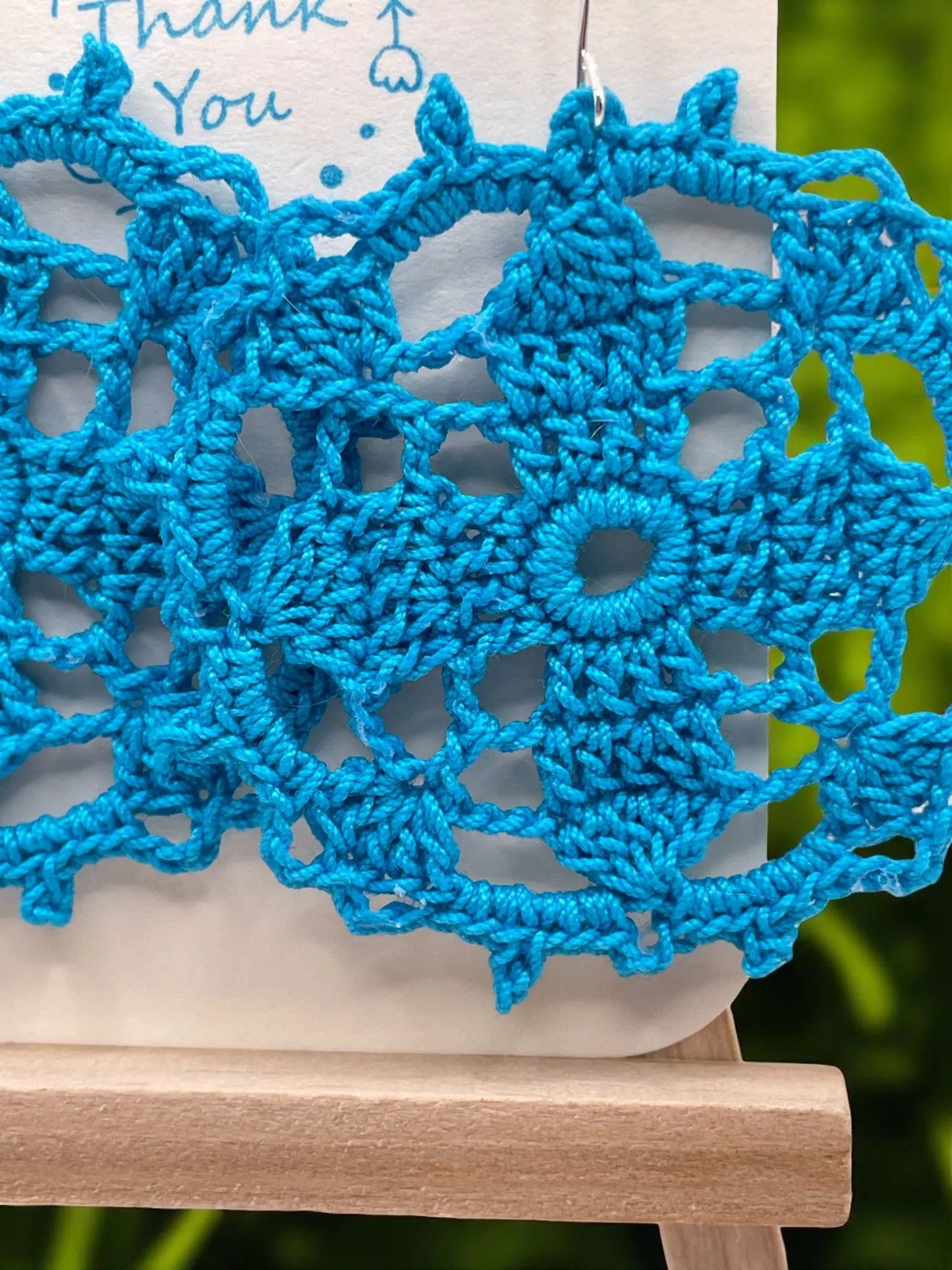 Circular earring in sky blue Tangles & Twine