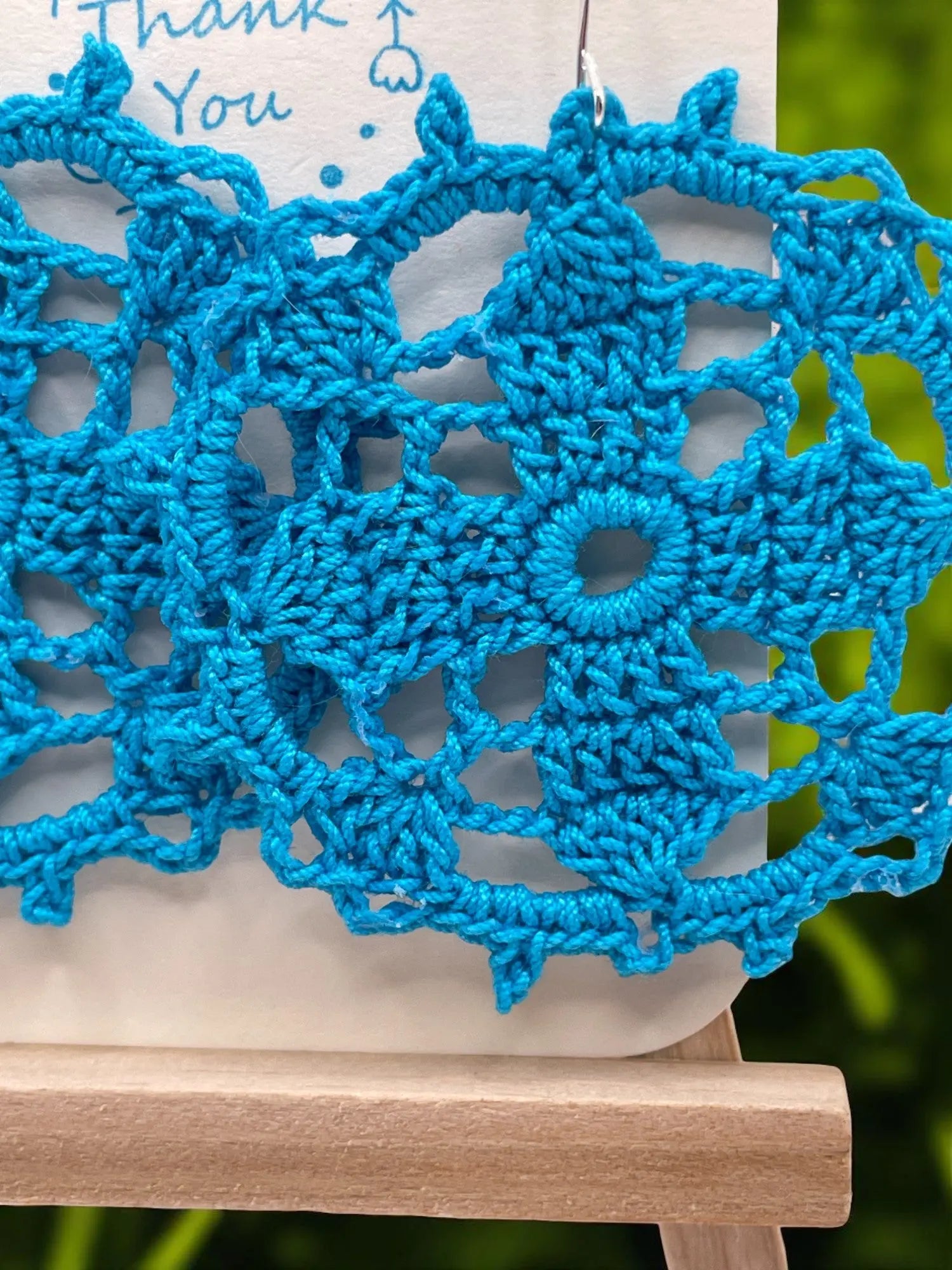 Circular earring in sky blue Tangles & Twine