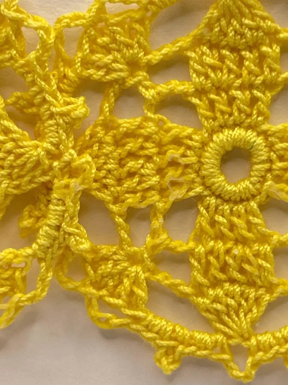 Circular earring in yellow Tangles & Twine