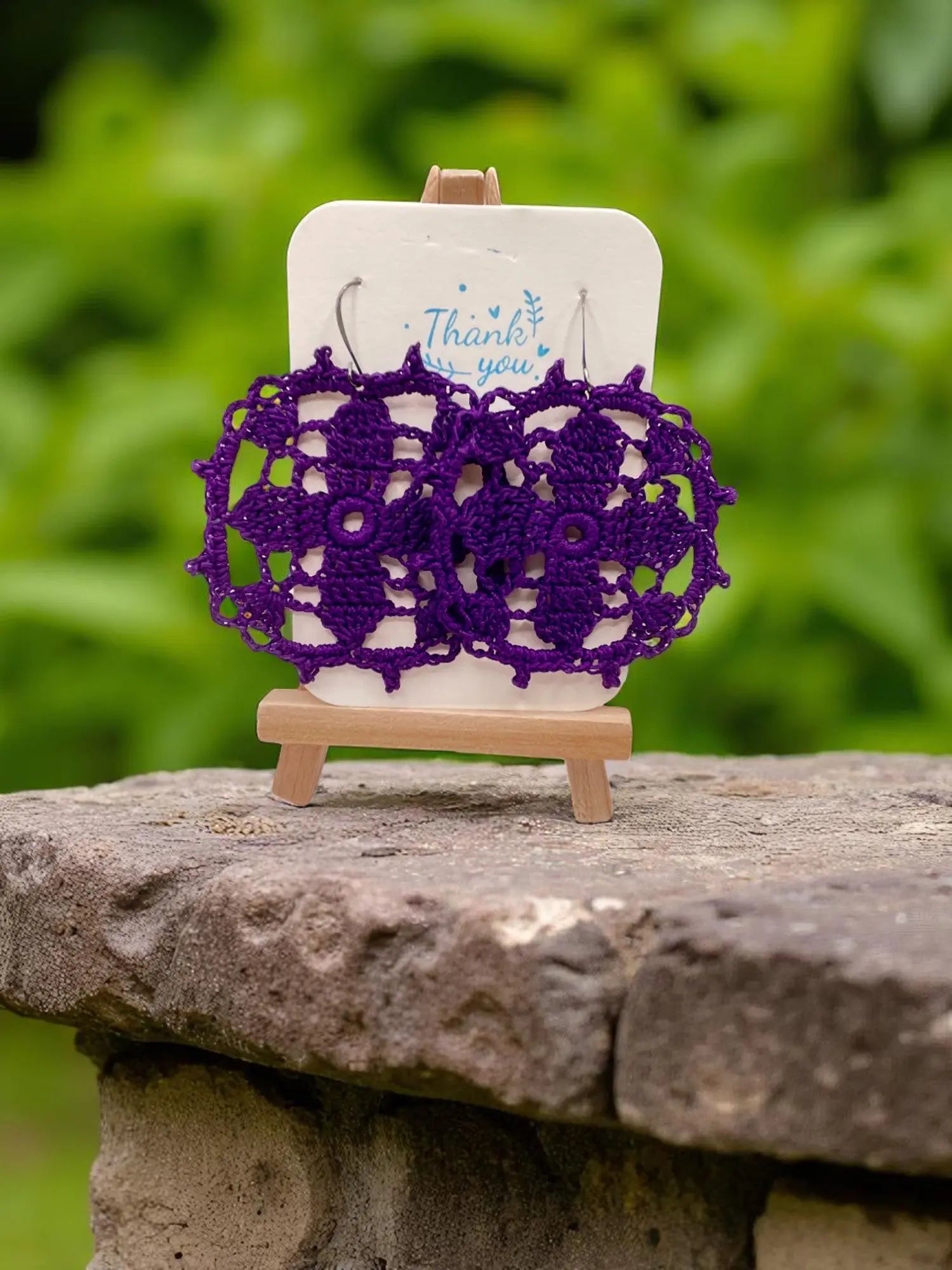 Circular earring in purple Tangles & Twine