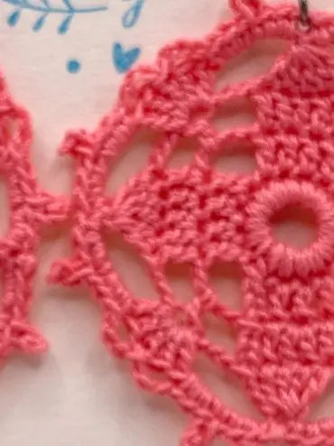 Circular earring in pink Tangles & Twine