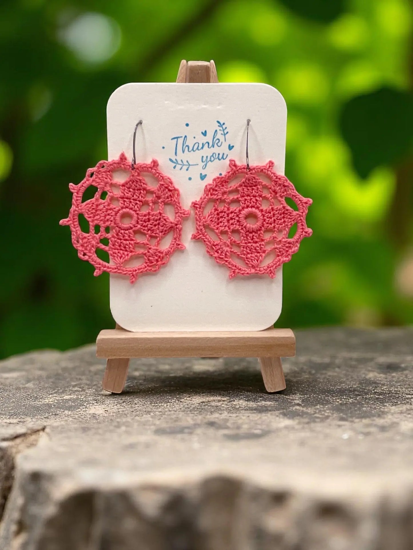 Circular earring in pink Tangles & Twine