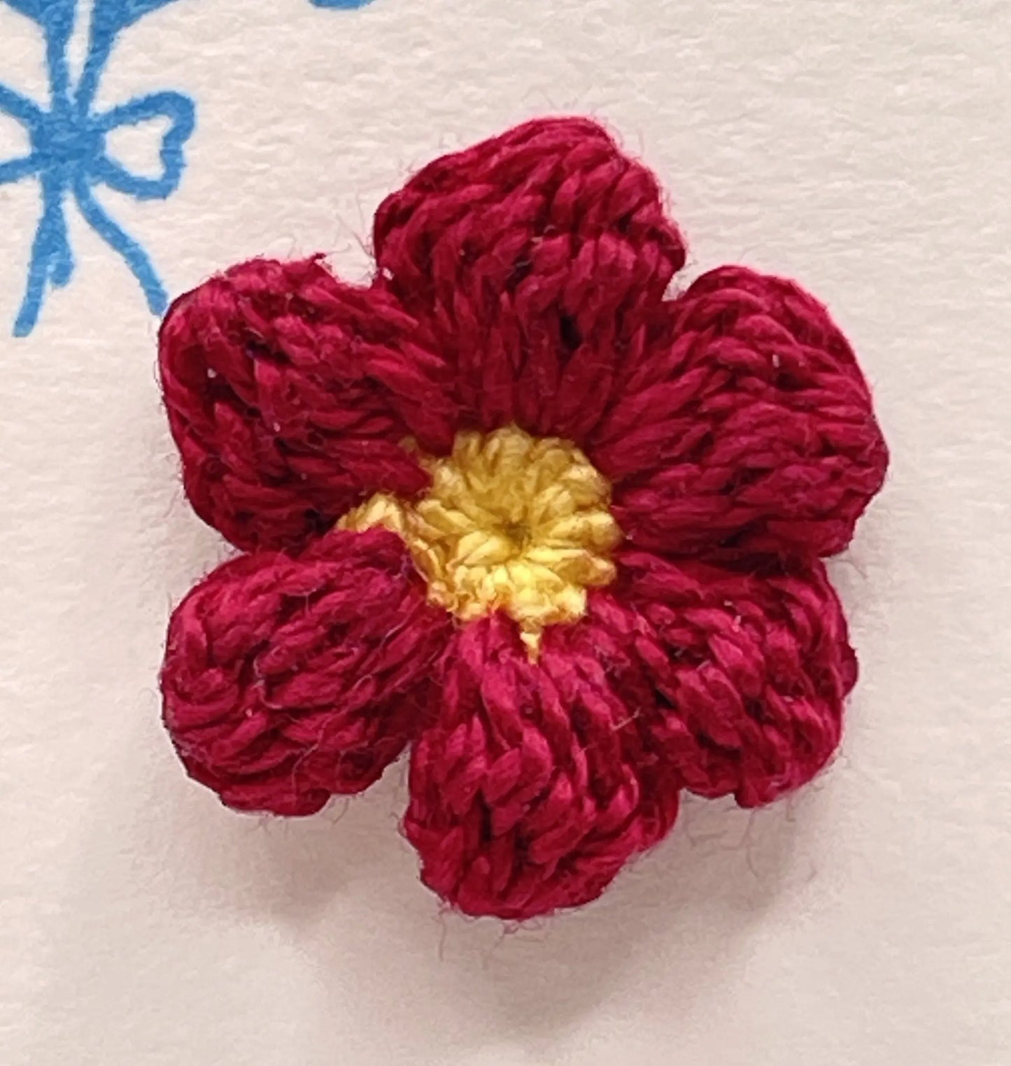 Floral stud in maroon (#10) Tangles & Twine