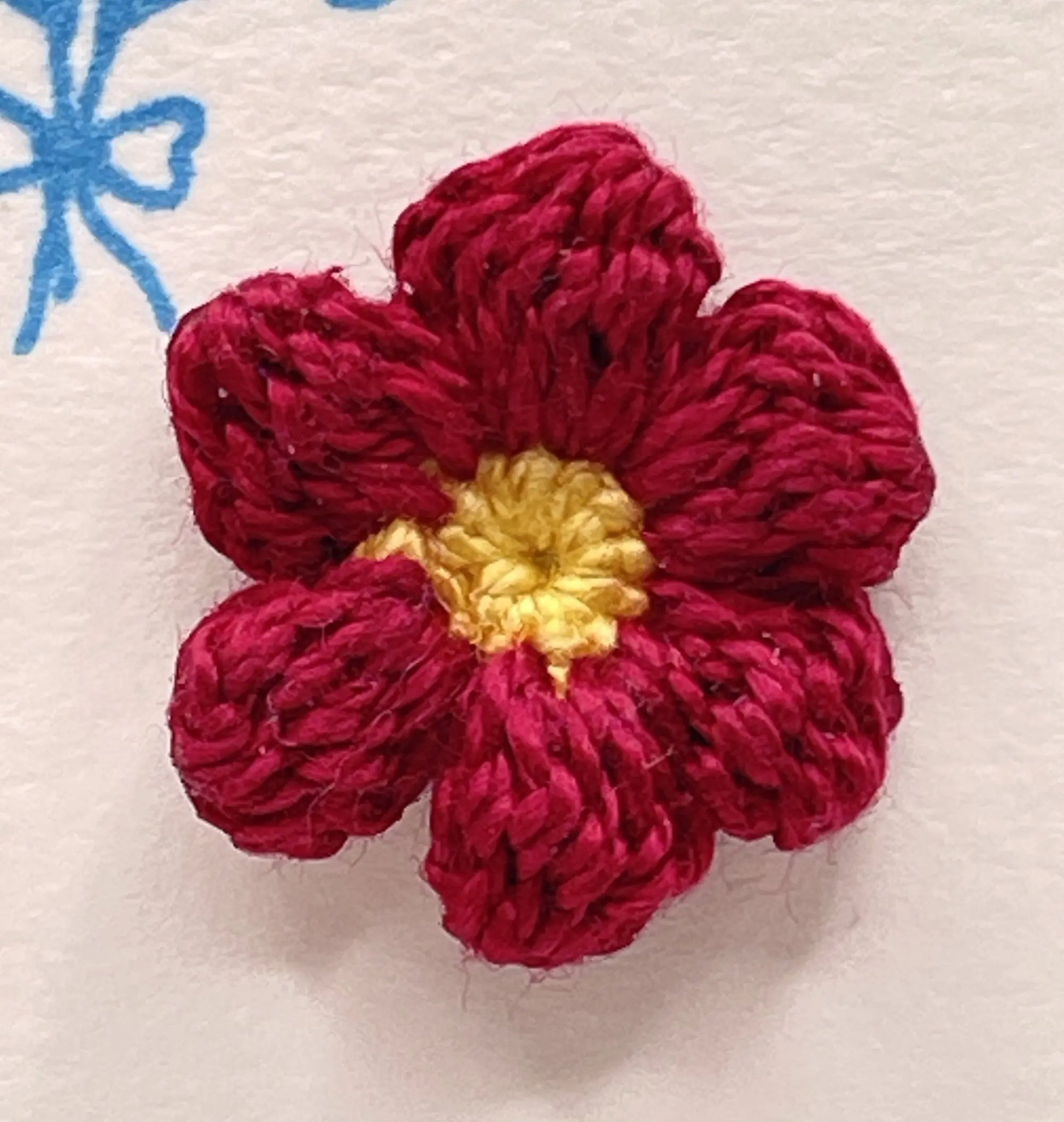 Floral stud in maroon (#10) Tangles & Twine