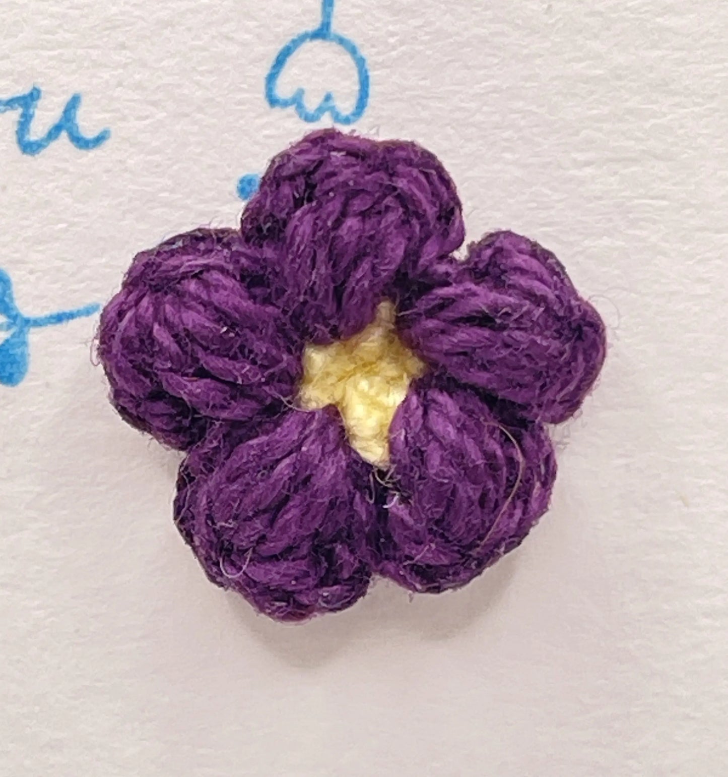 Floral stud in dark plum (#1) Tangles & Twine