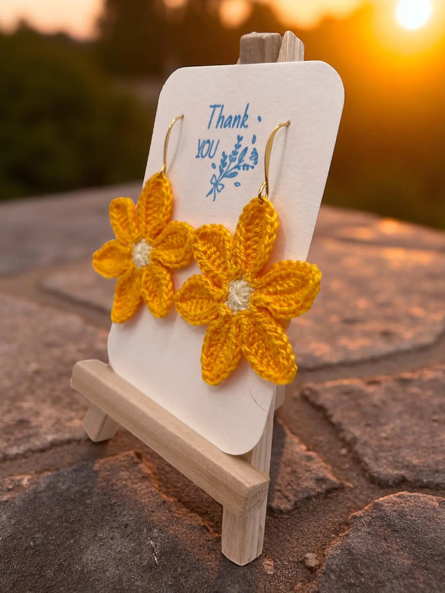 Large dangly orange flower Tangles & Twine