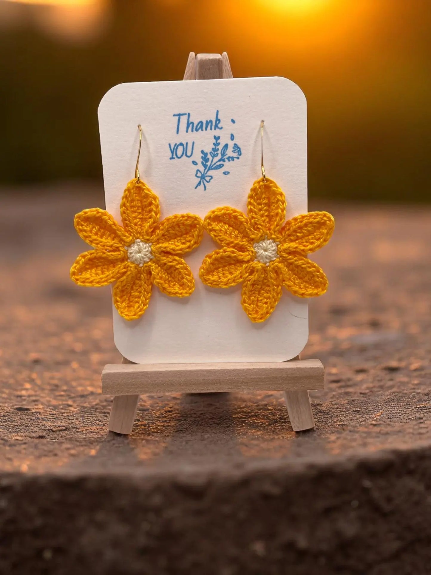 Large dangly orange flower Tangles & Twine