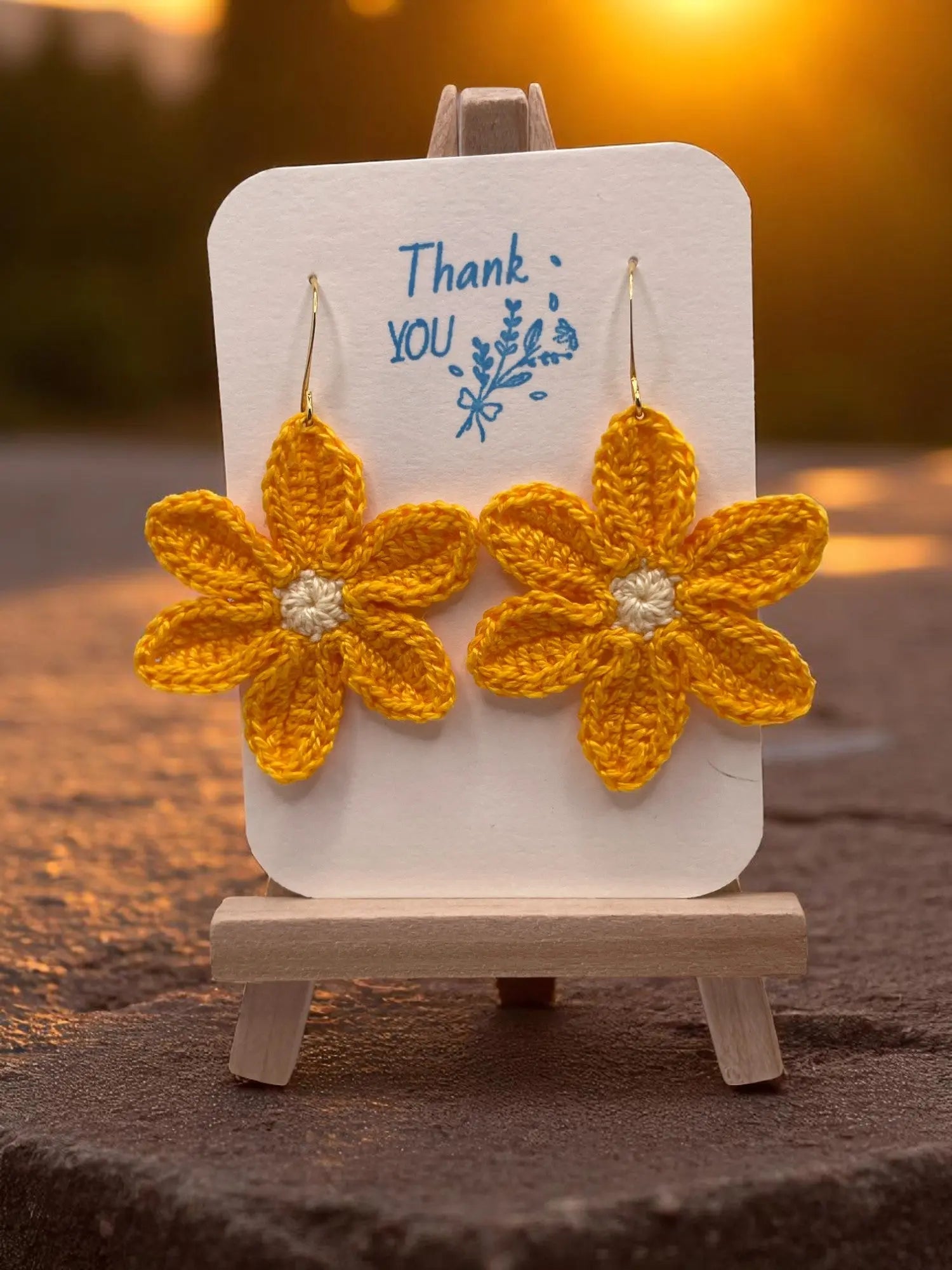 Large dangly orange flower Tangles & Twine