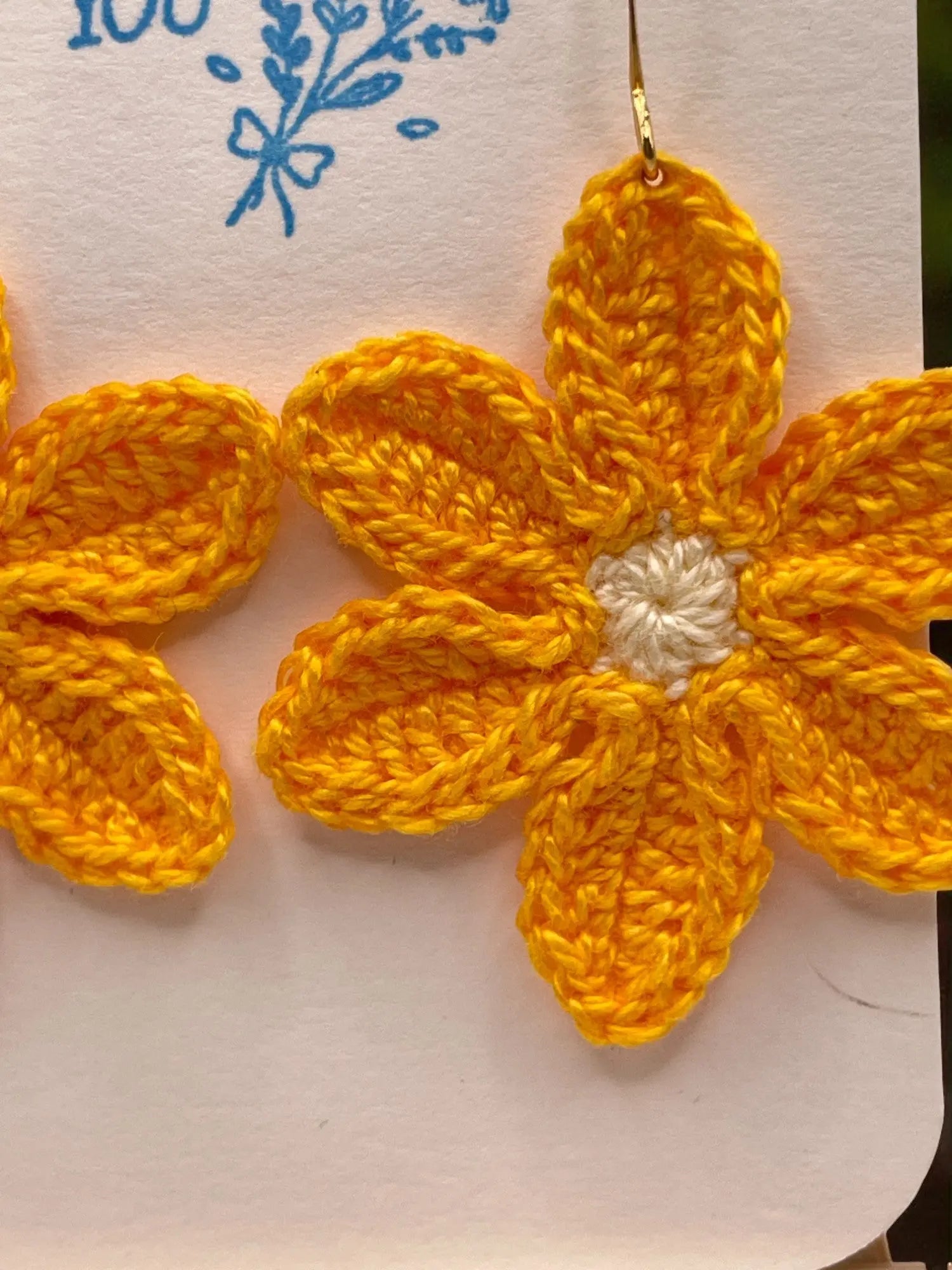 Large dangly orange flower Tangles & Twine