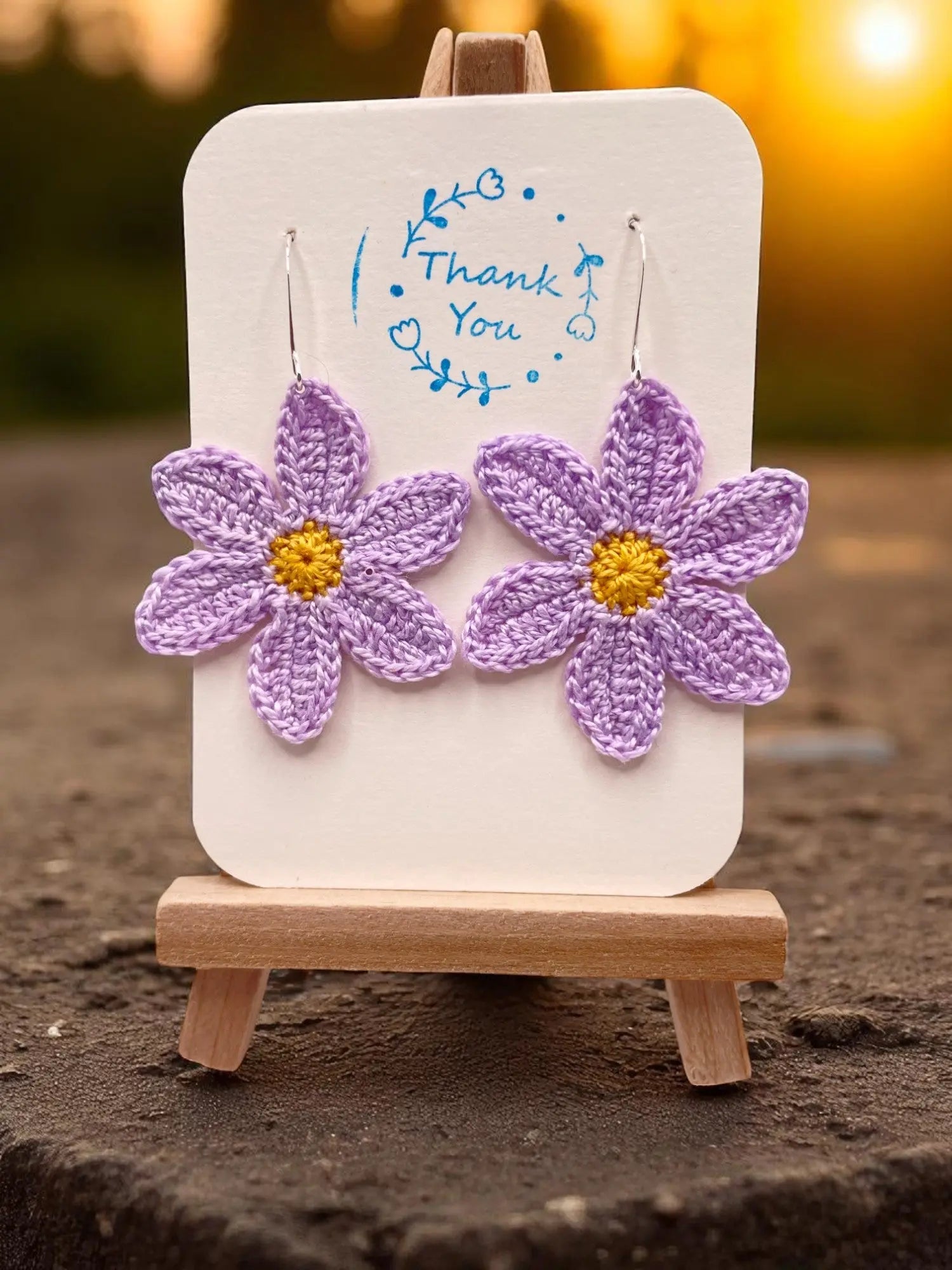 Large dangly light purple flower Tangles & Twine