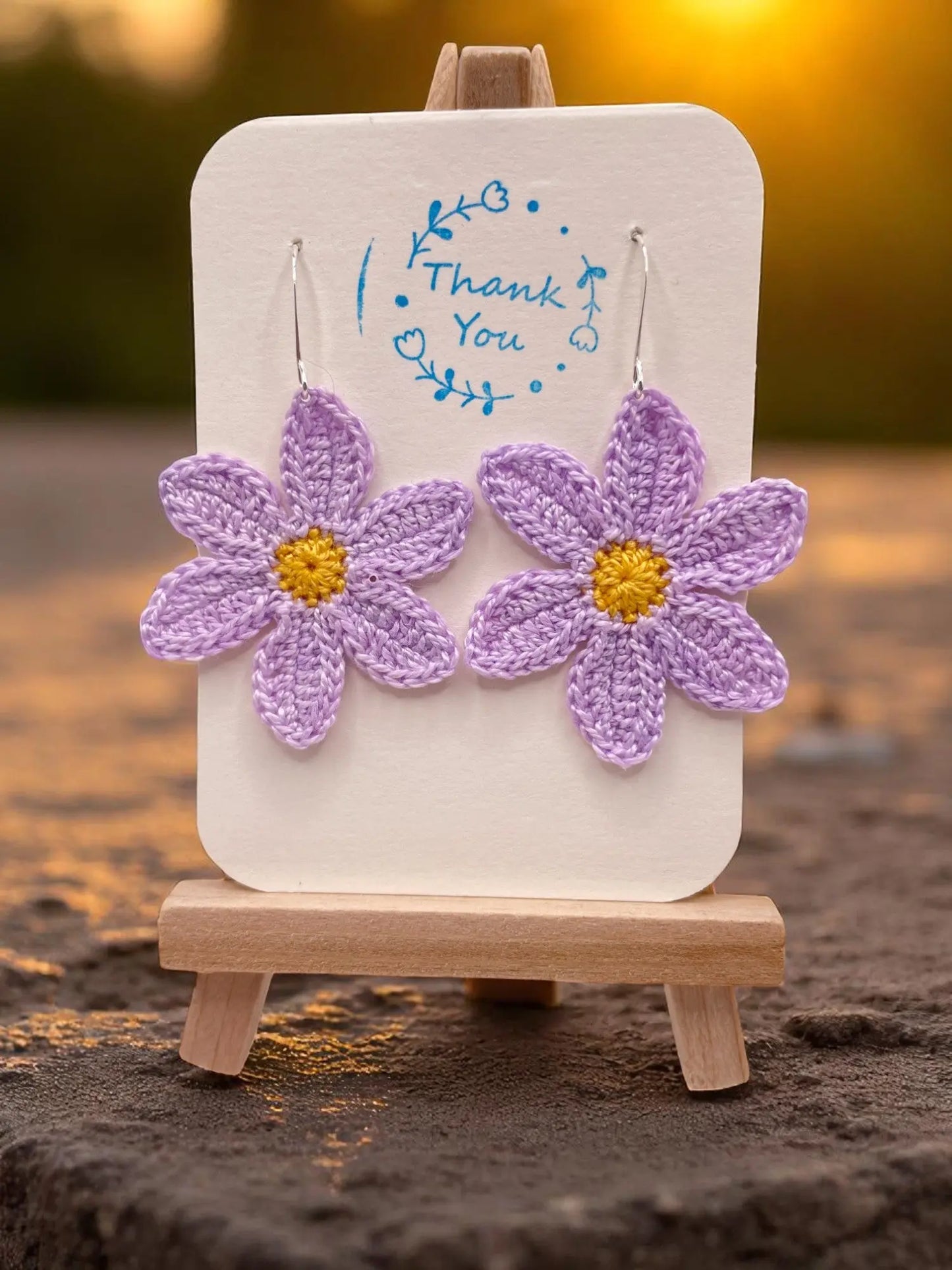 Large dangly light purple flower Tangles & Twine