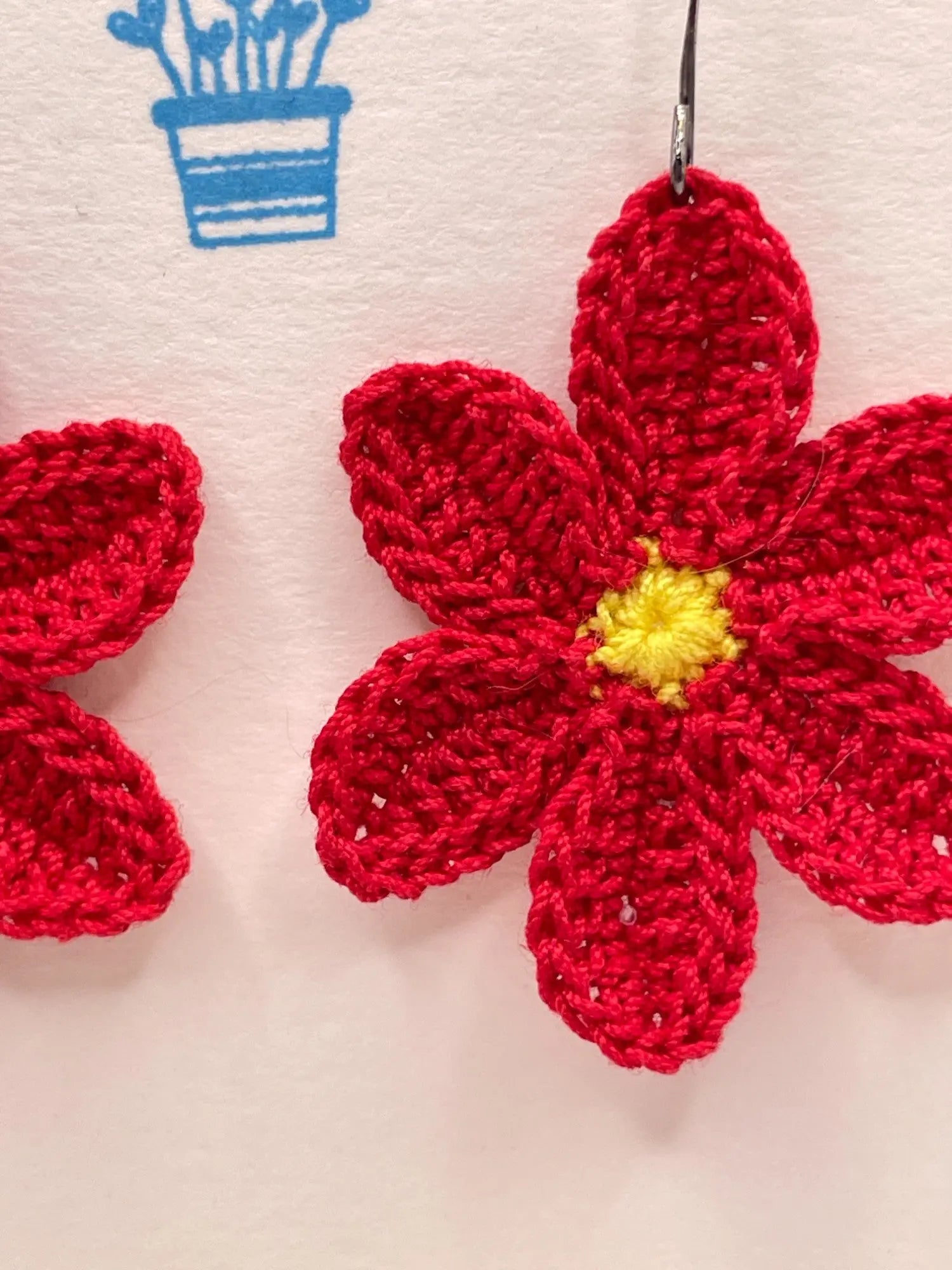 Large dangly red flower Tangles & Twine