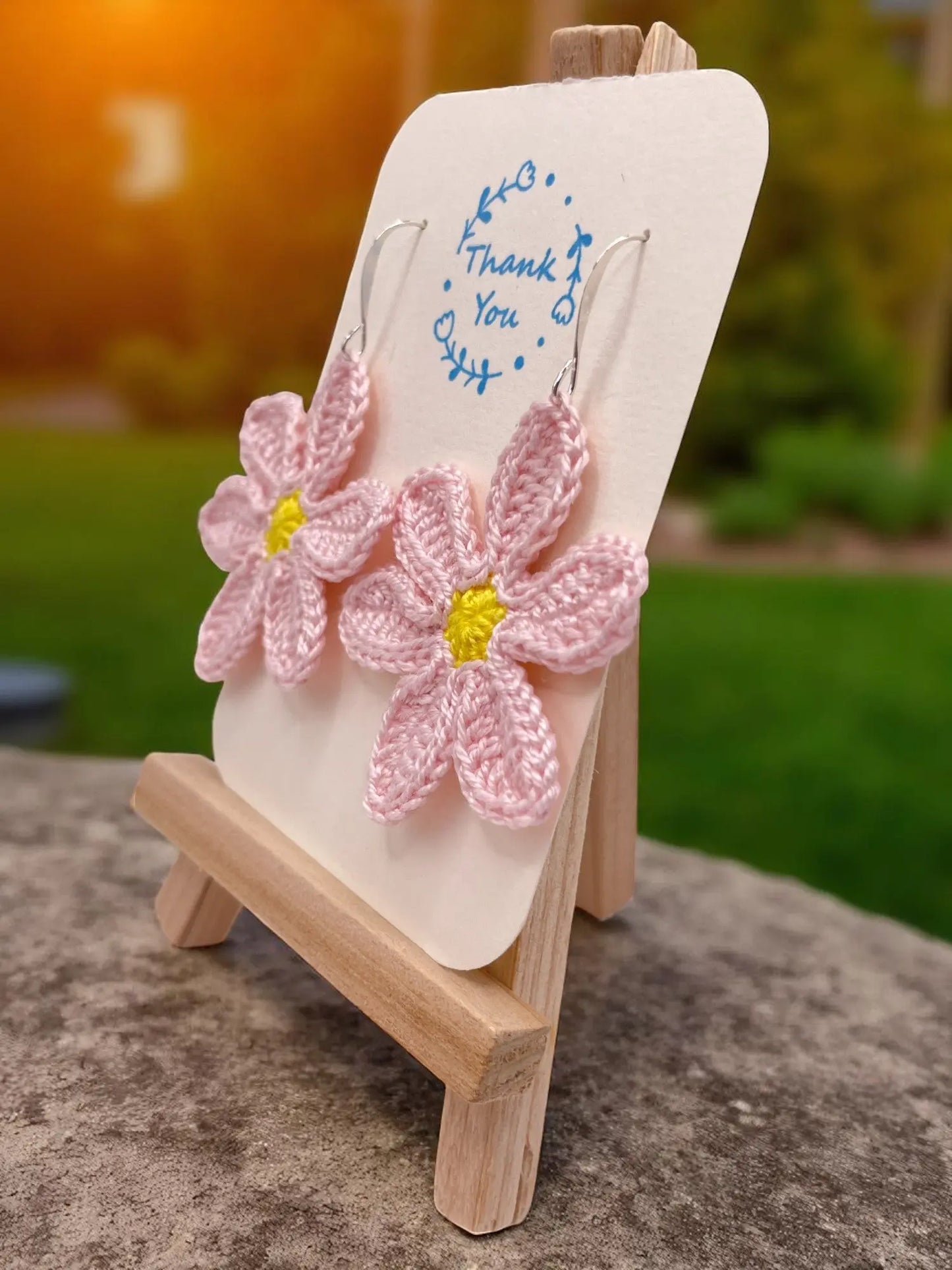 Large dangly light pink flower Tangles & Twine