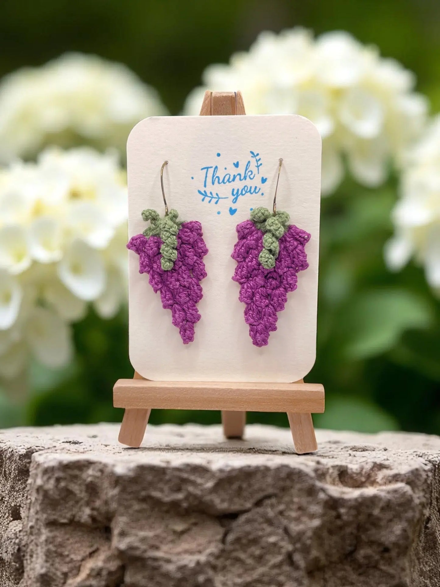 Grape earrings in light purple Tangles & Twine