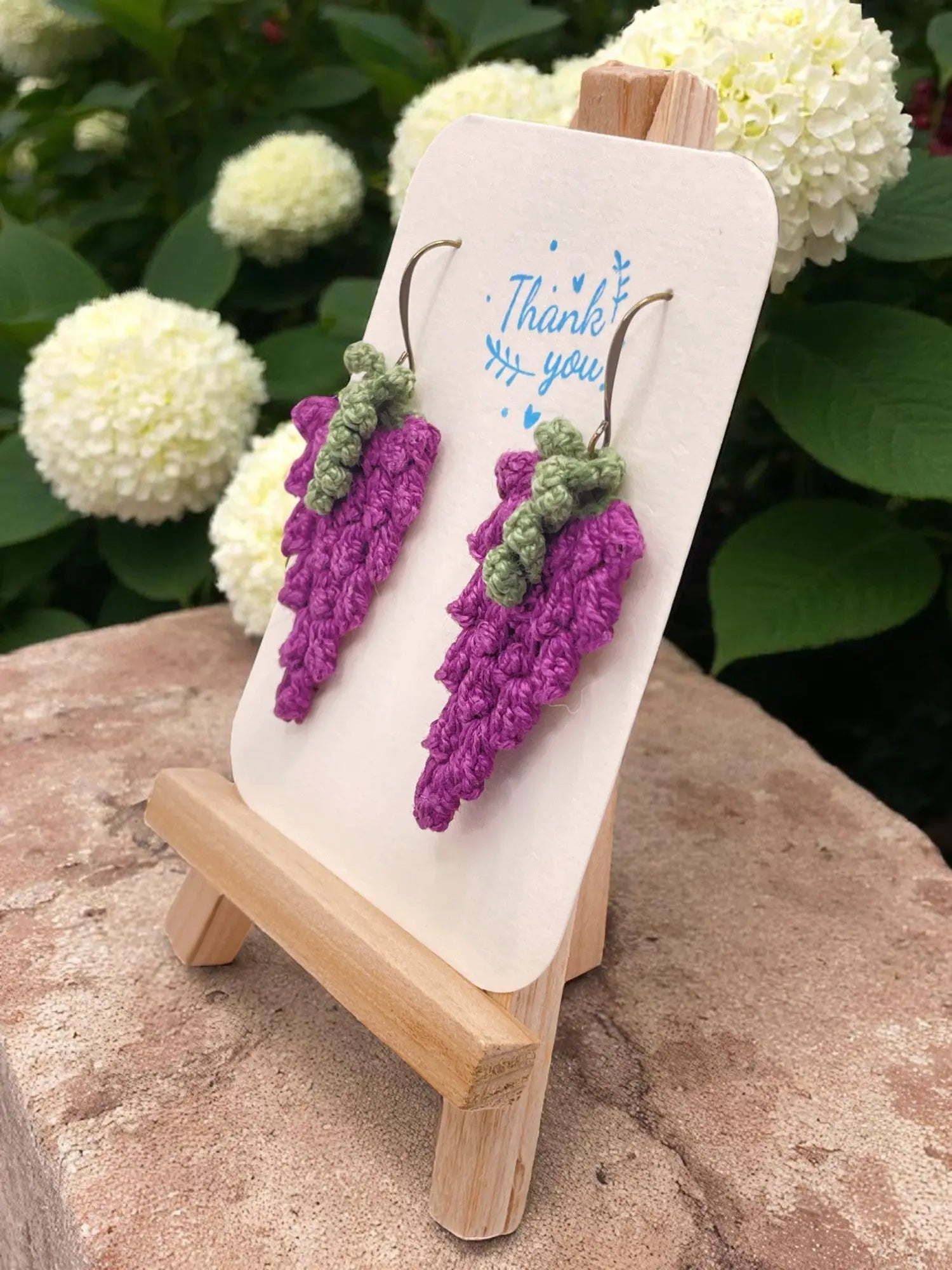 Grape earrings in light purple Tangles & Twine