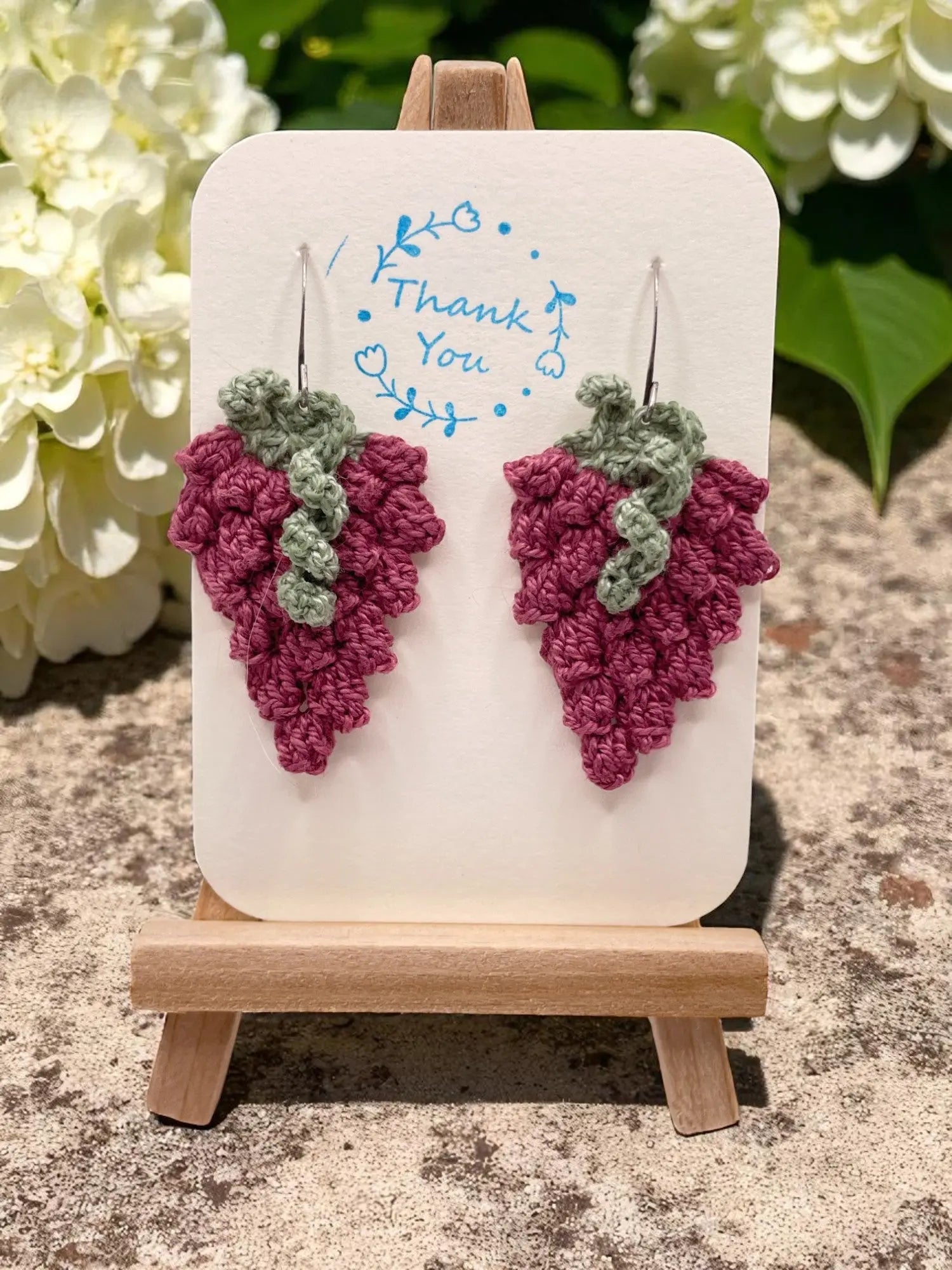 Grape earrings muted purple Tangles & Twine