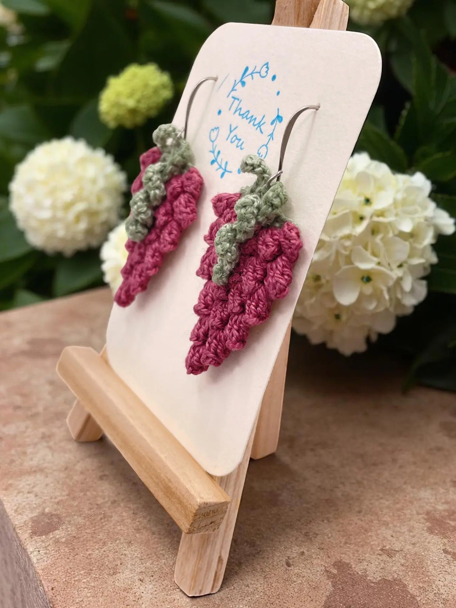 Grape earrings muted purple Tangles & Twine