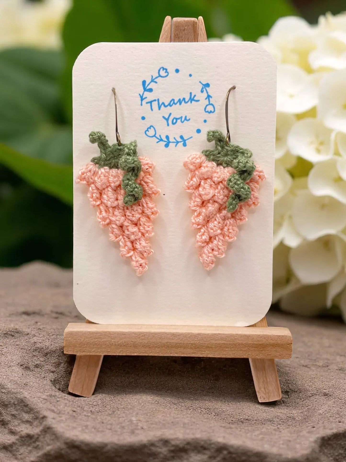 Grape earrings in rosé Tangles & Twine