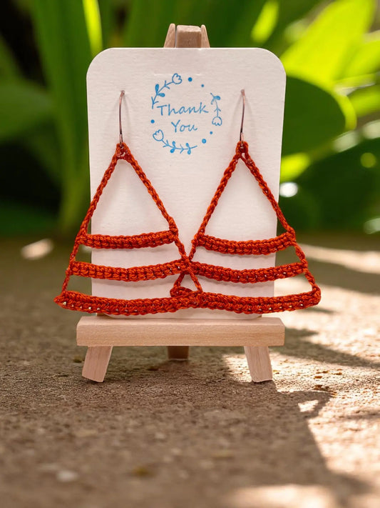 Dangling smiles in burnt orange Tangles & Twine