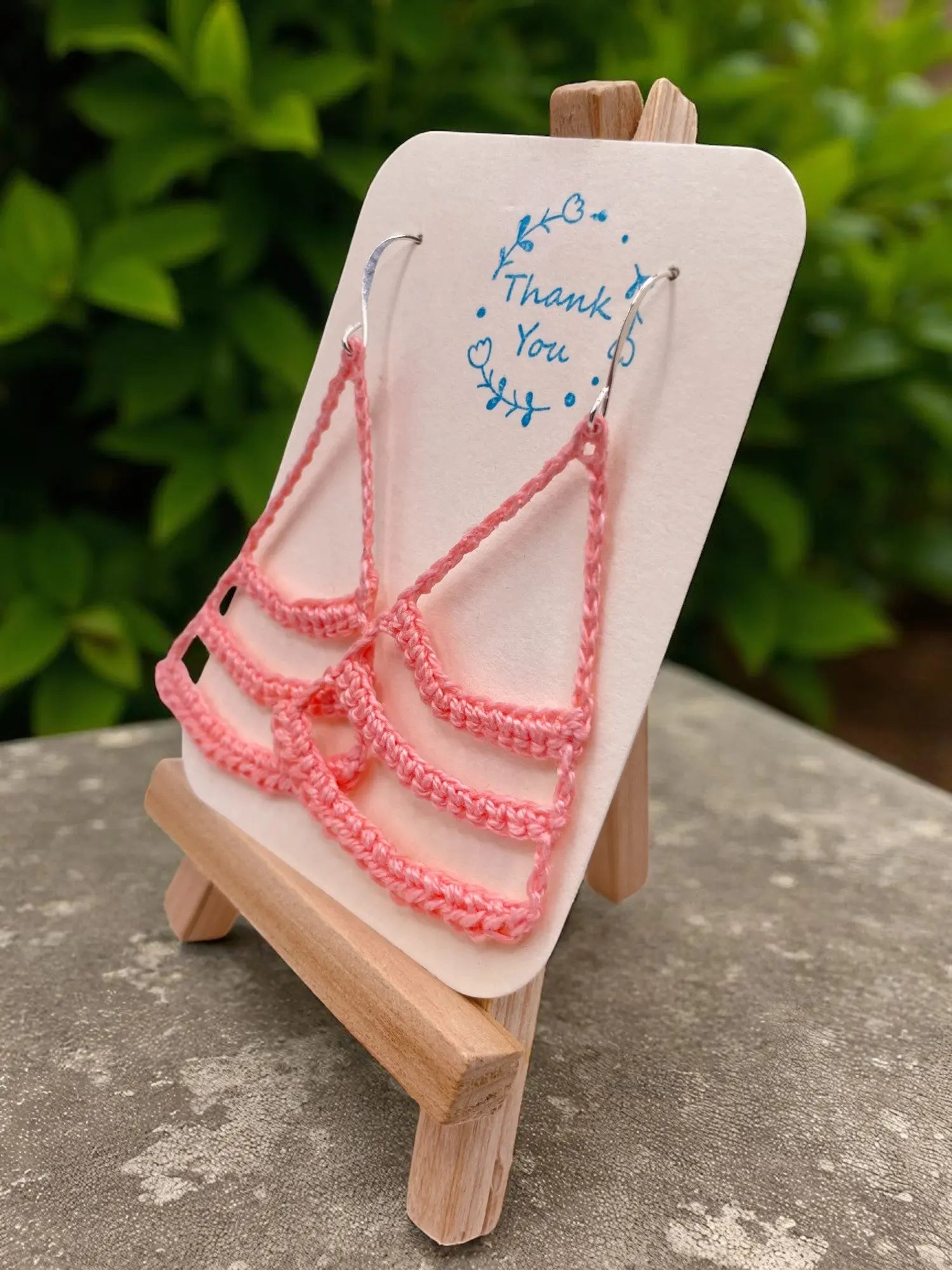 Dangling smiles in light pink Tangles & Twine