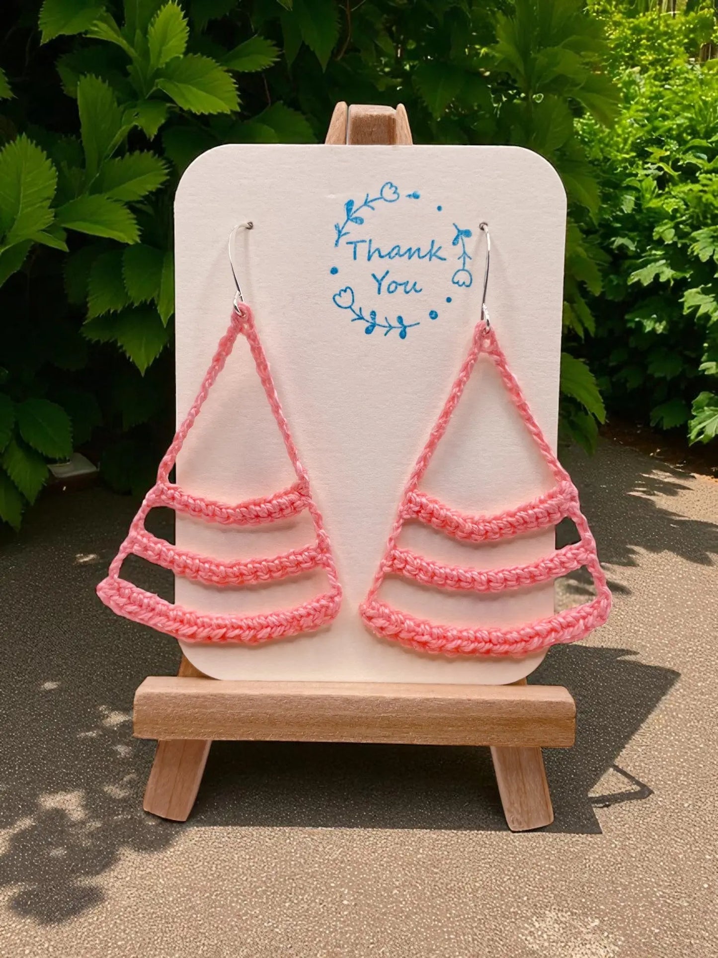 Dangling smiles in light pink Tangles & Twine