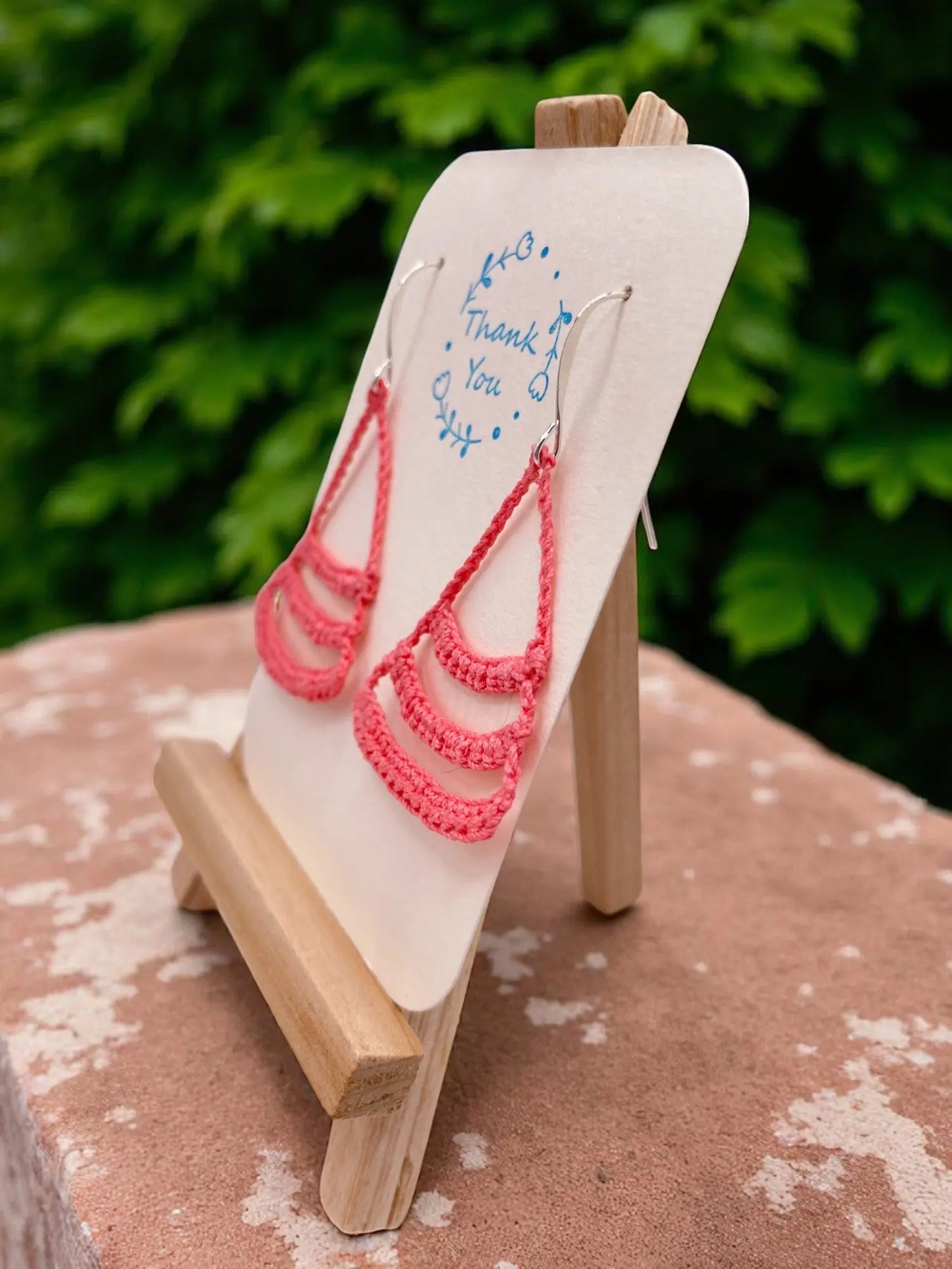 Dangling smiles in pink Tangles & Twine