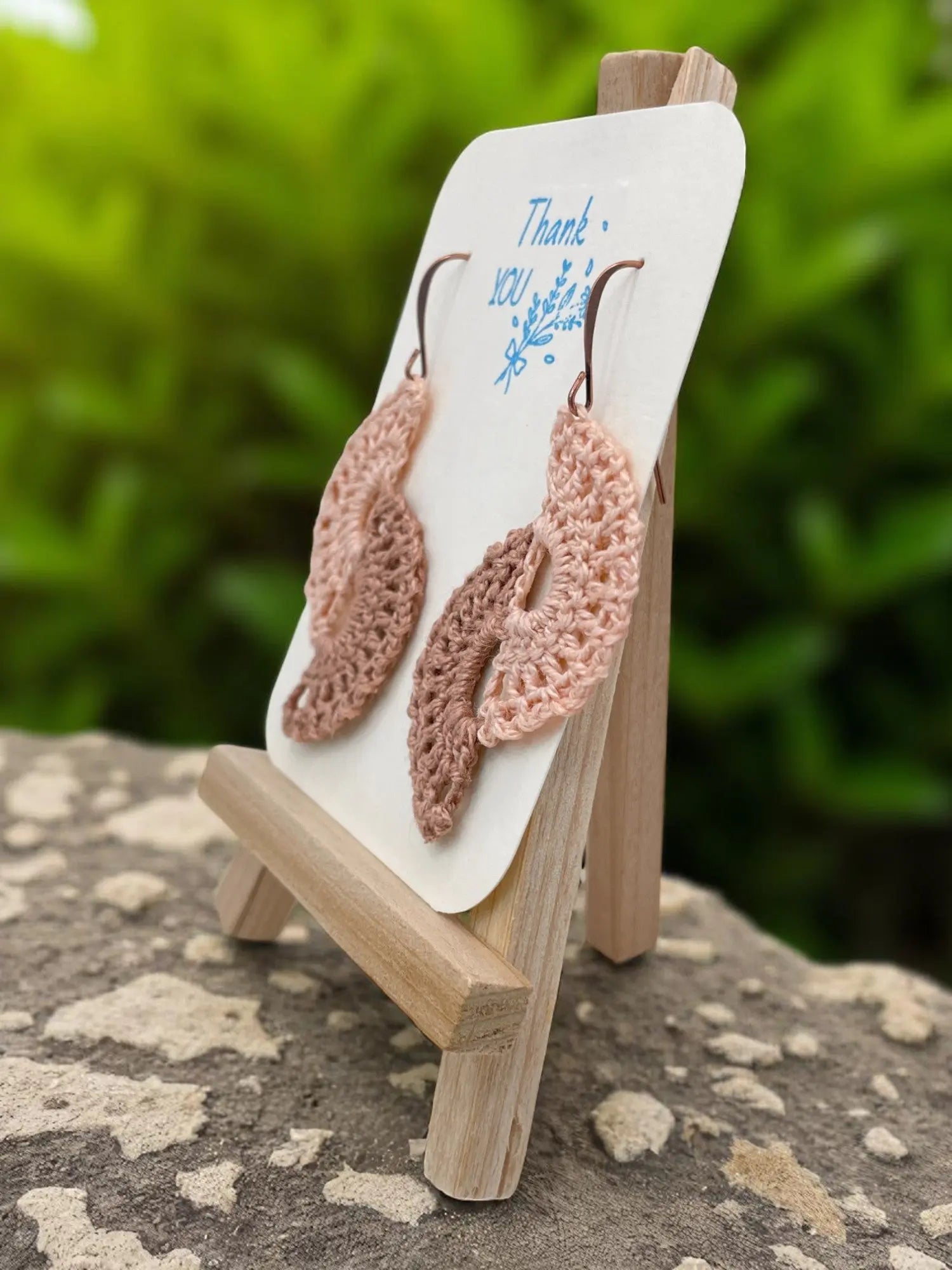 Angel wings in blush and tan Tangles & Twine