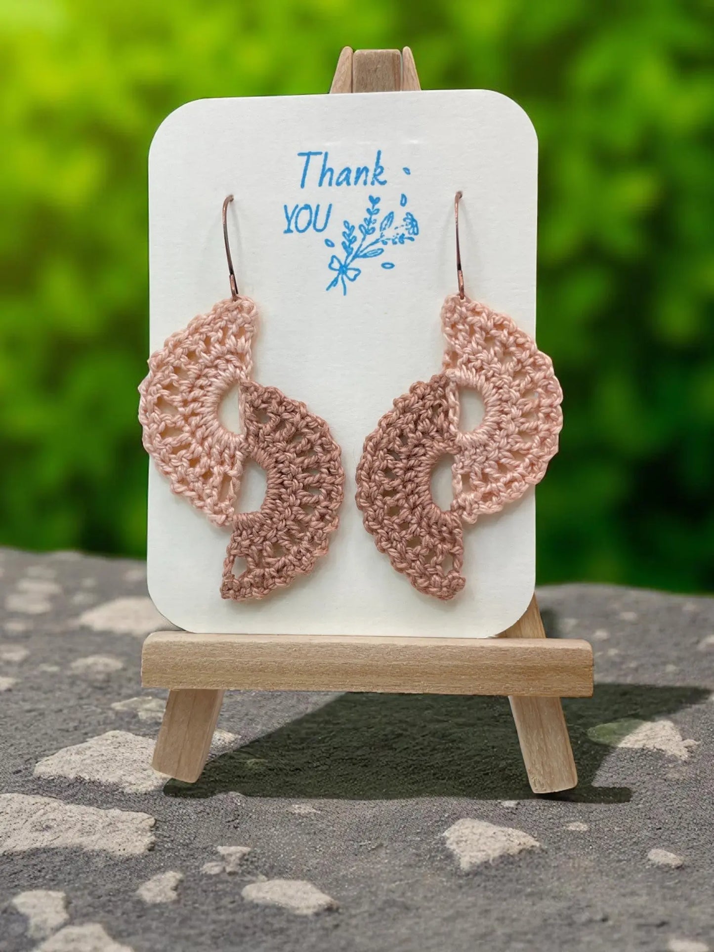 Angel wings in blush and tan Tangles & Twine