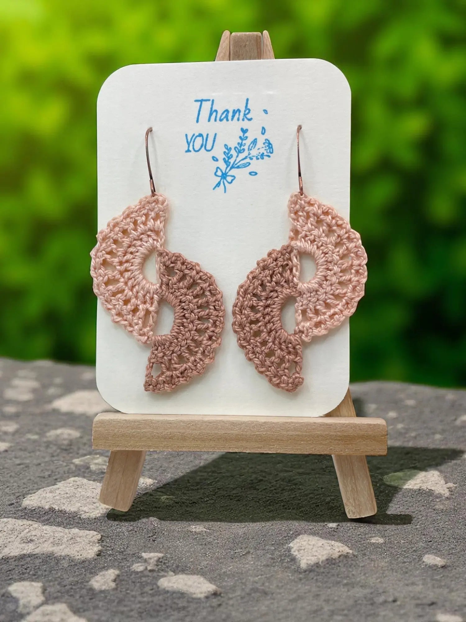 Angel wings in blush and tan Tangles & Twine