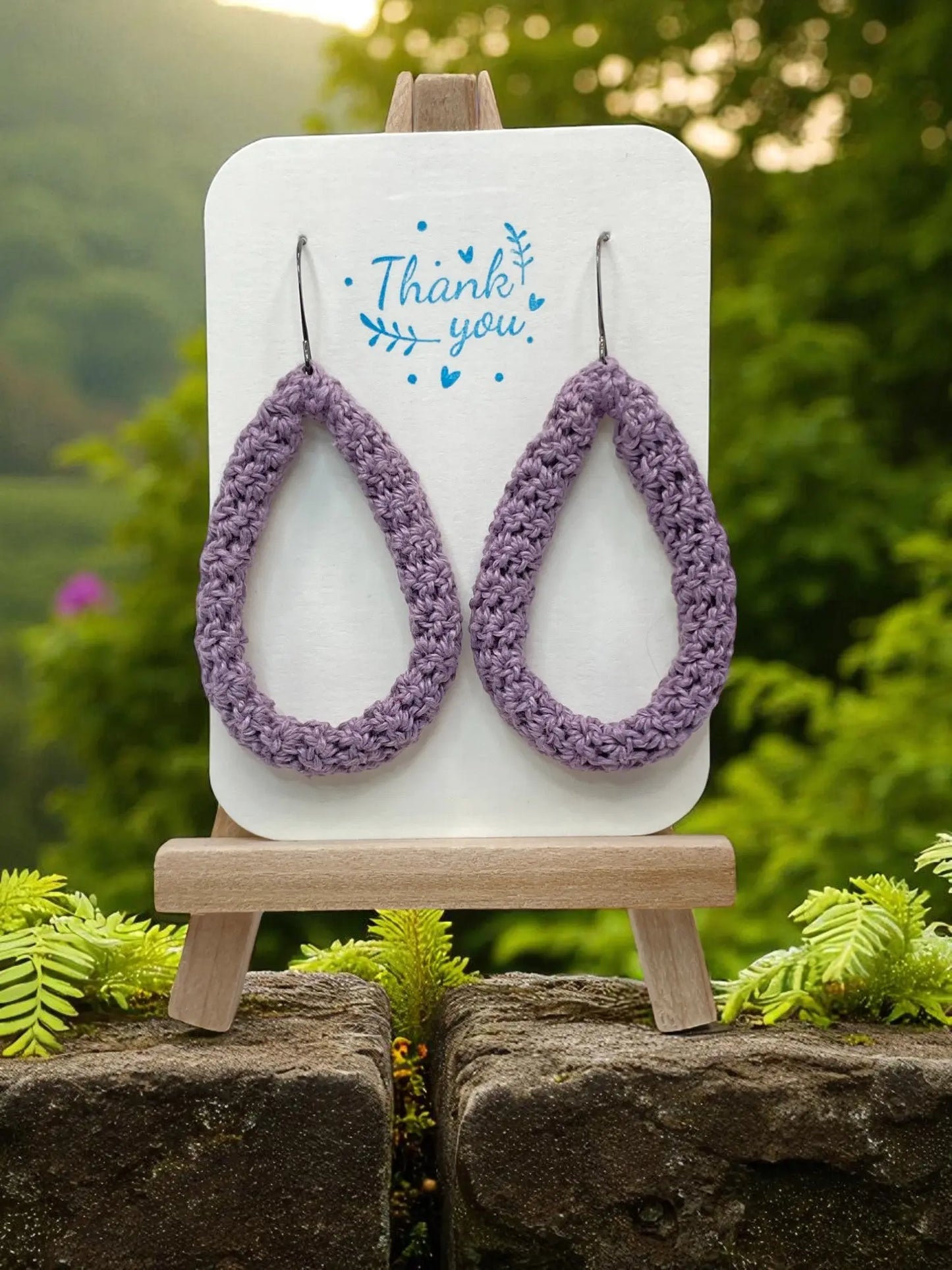 Oval loops in light purple Tangles & Twine