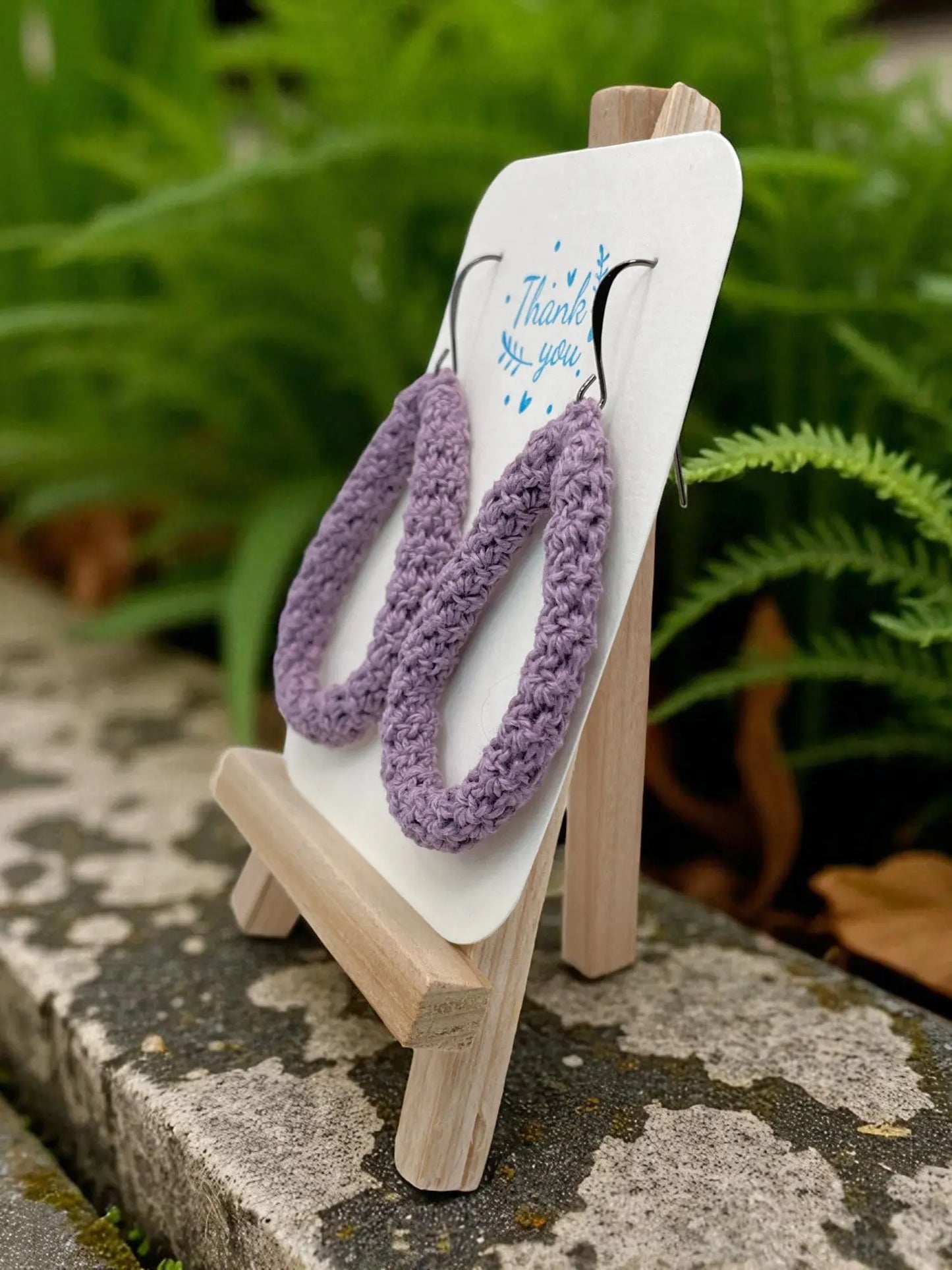 Oval loops in light purple Tangles & Twine