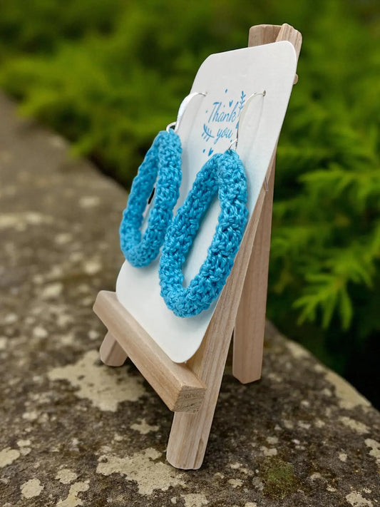 Oval loops in sky blue Tangles & Twine