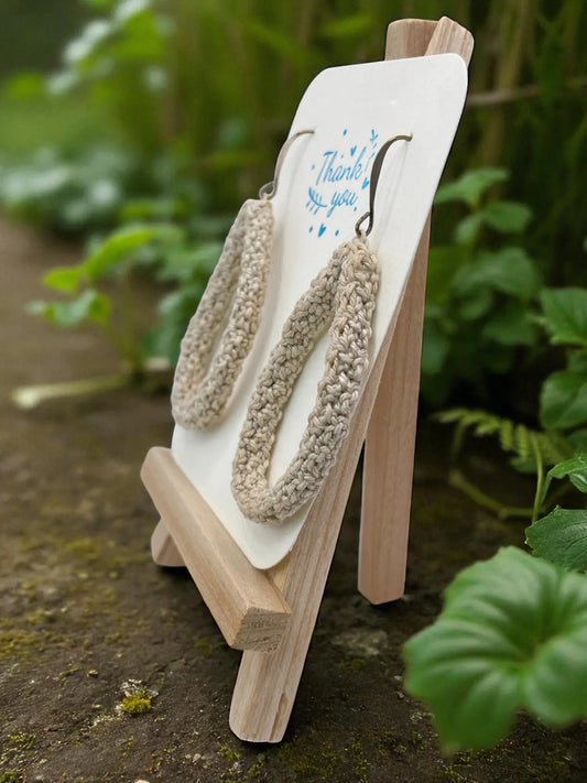 Oval loops in khaki Tangles & Twine