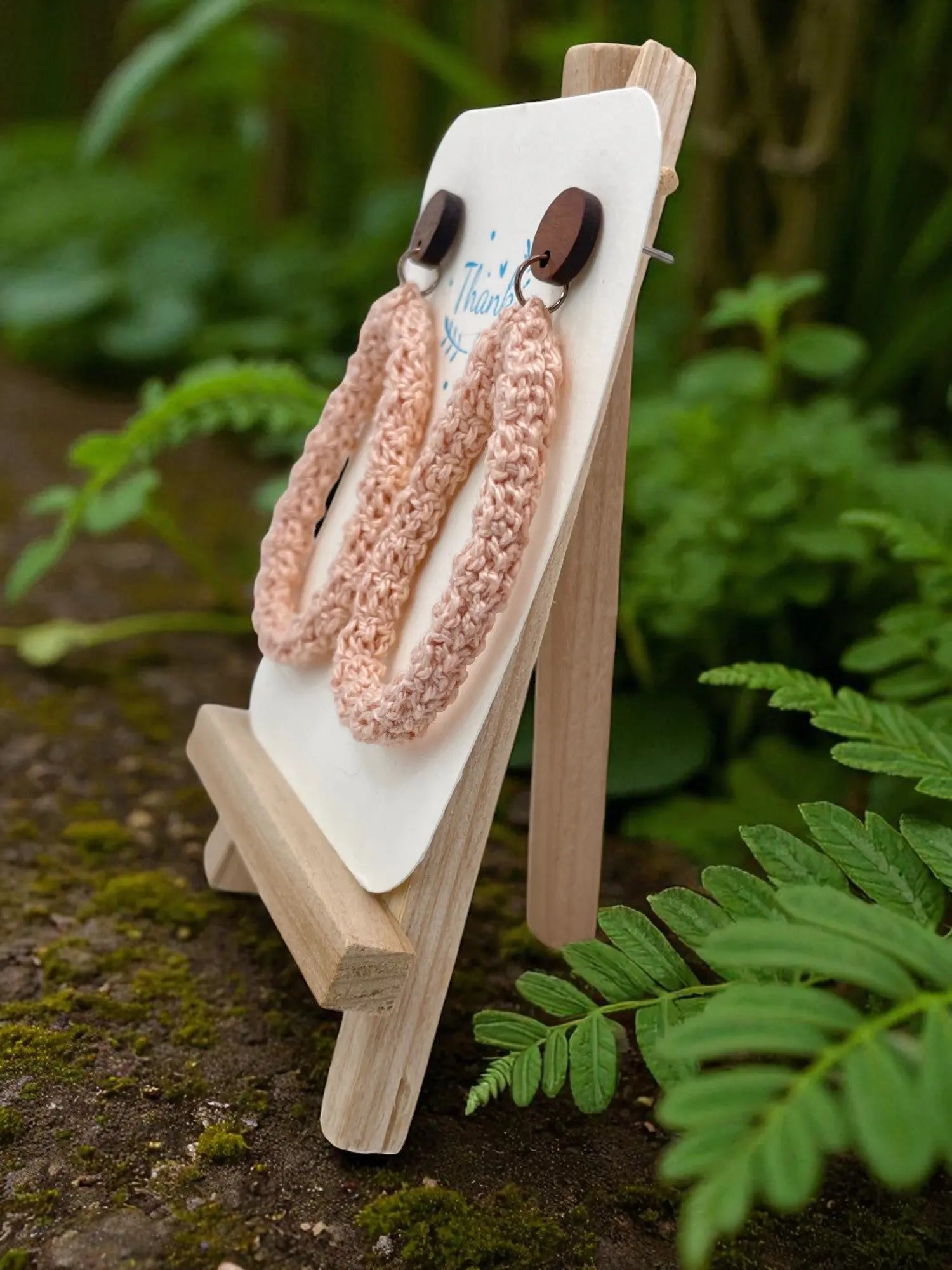 Oval loops in blush Tangles & Twine