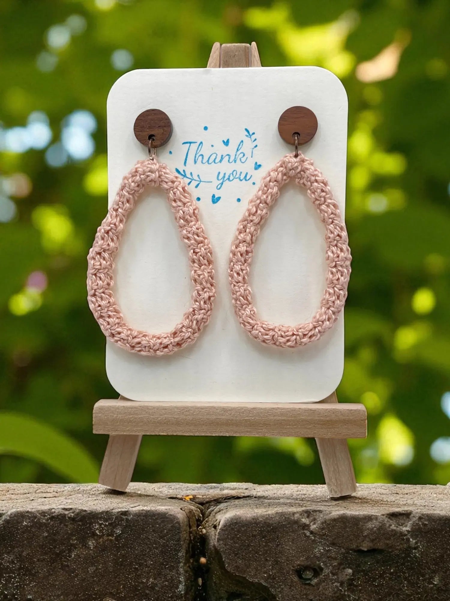 Oval loops in blush Tangles & Twine