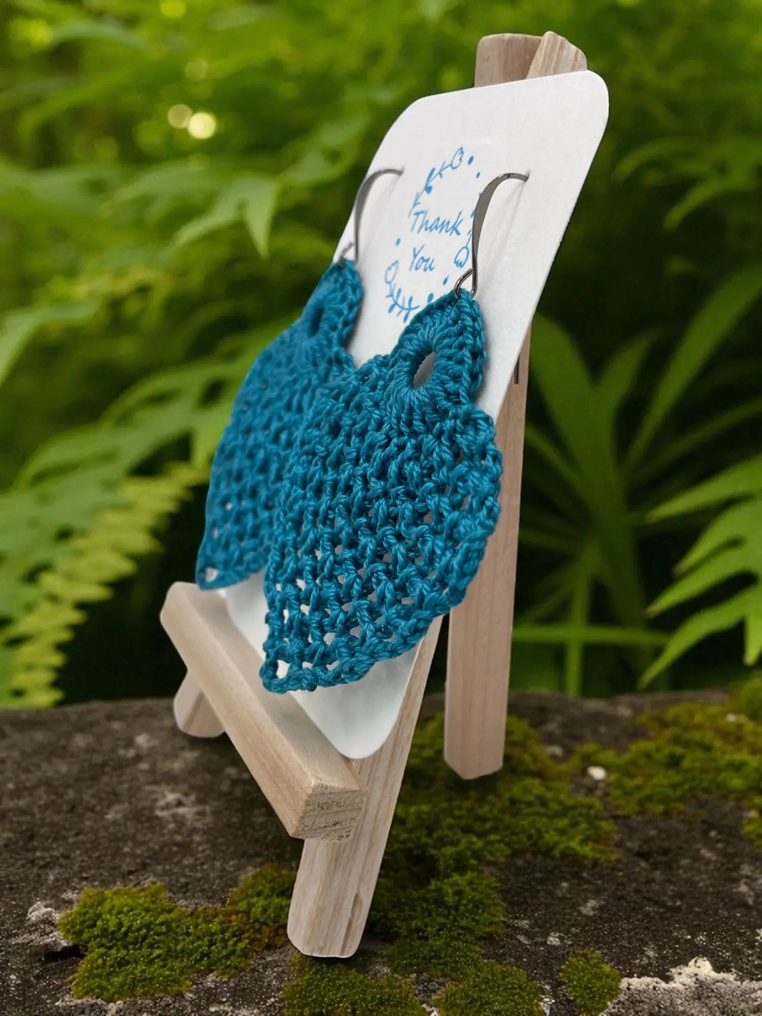 Pineapple in teal with silver hook Tangles & Twine