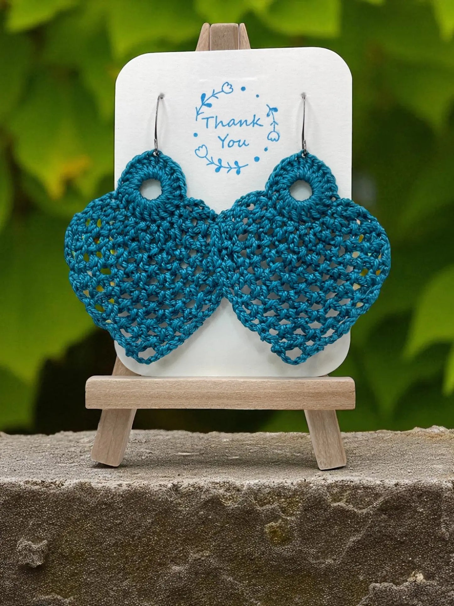 Pineapple in teal with silver hook Tangles & Twine