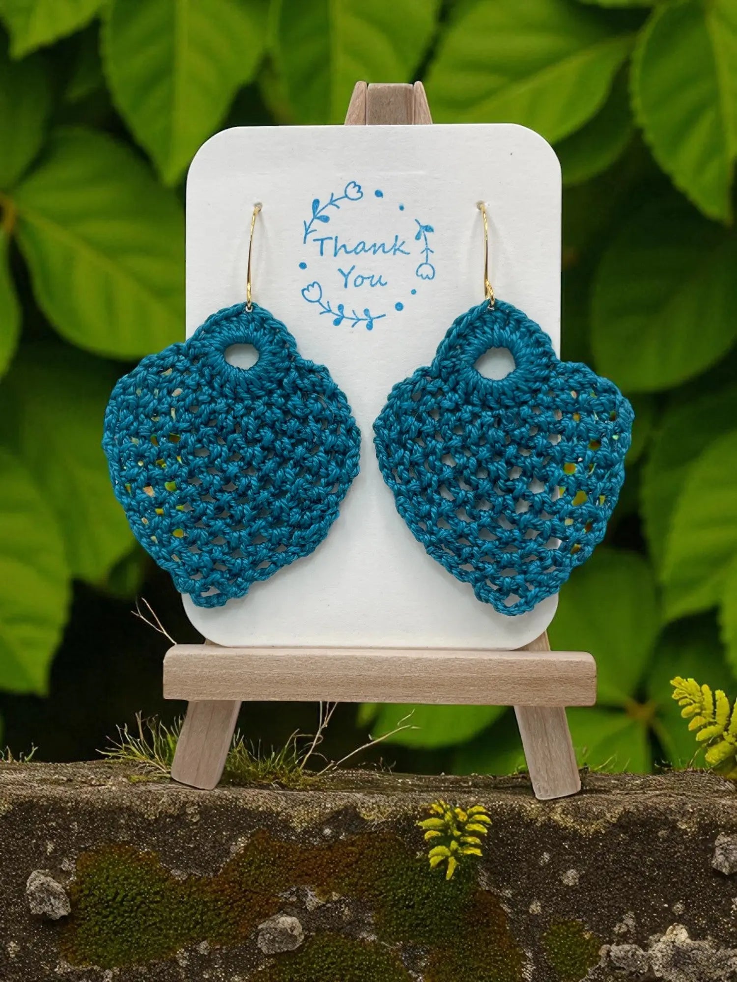 Pineapple in teal with gold hook Tangles & Twine