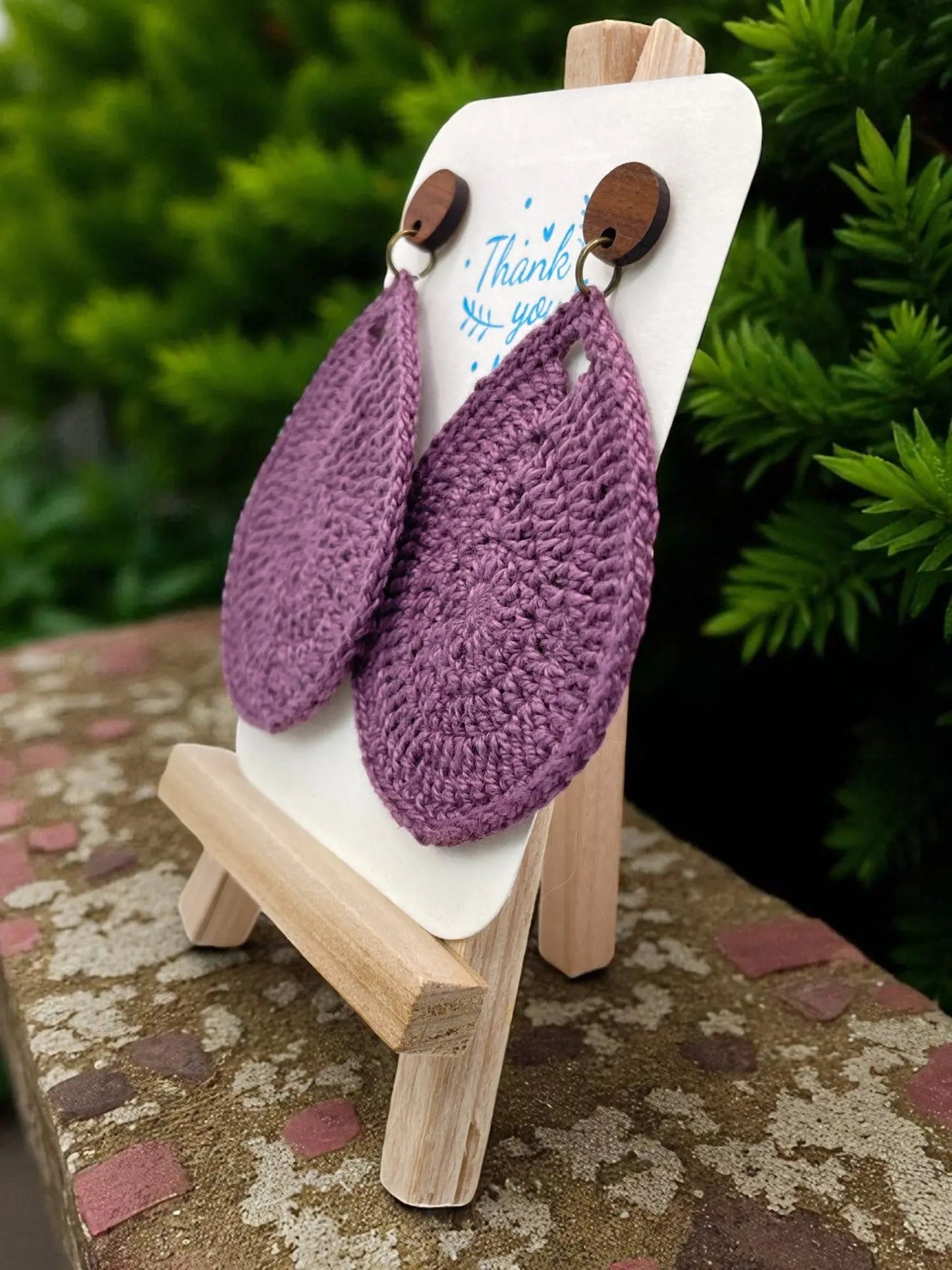 Solid teardrop in purple (large) Tangles & Twine