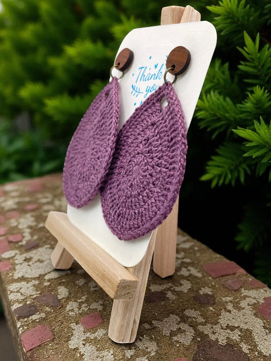 Solid teardrop in purple (large) Tangles & Twine