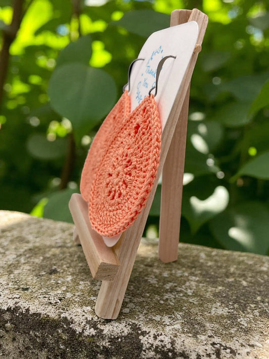 Solid teardrop in peach (large) Tangles & Twine