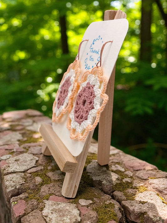 Intricate circle in shades of blush Tangles & Twine