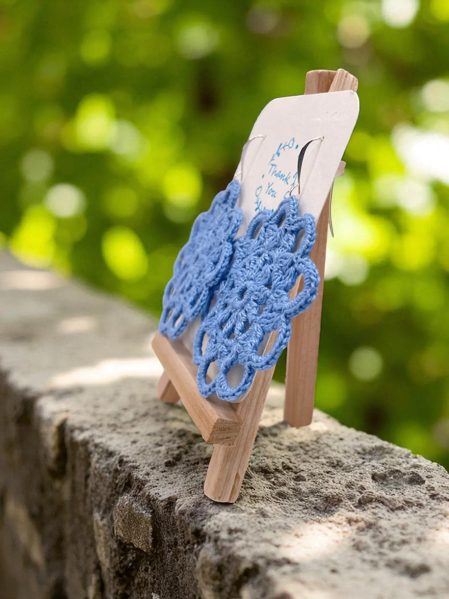 Intricate circle in cornflower blue Tangles & Twine