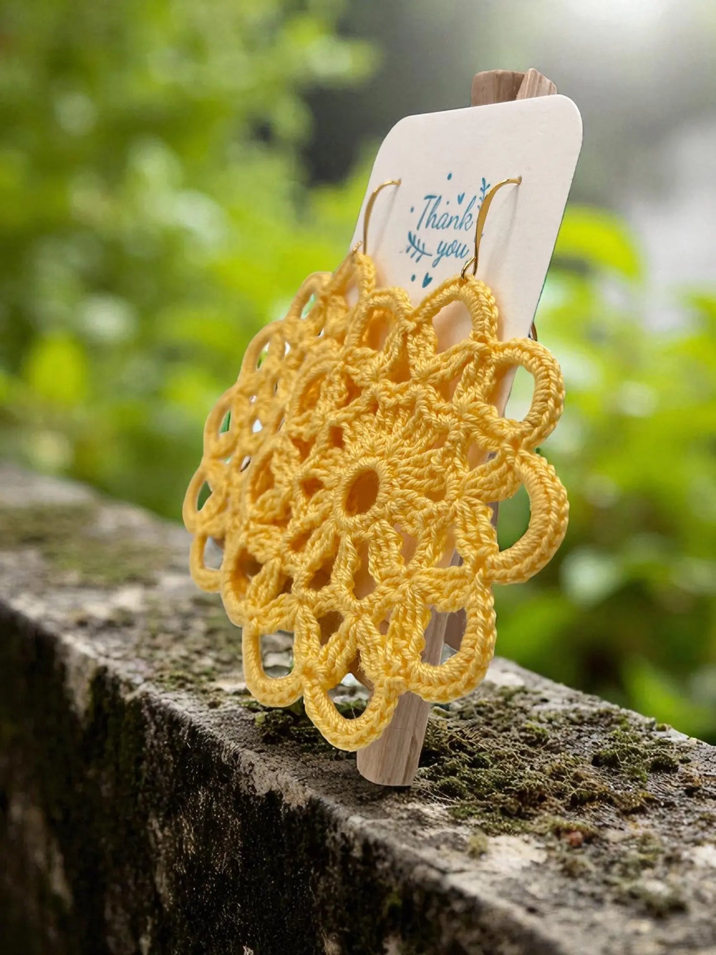 Intricate circle in yellow (extra large) Tangles & Twine